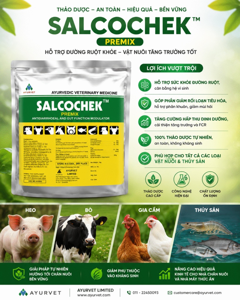 Salcocheck - Thảo dược thay thế kháng sinh, cải thiện sức khỏe đường ruột, giảm hiện tượng tiêu chảy